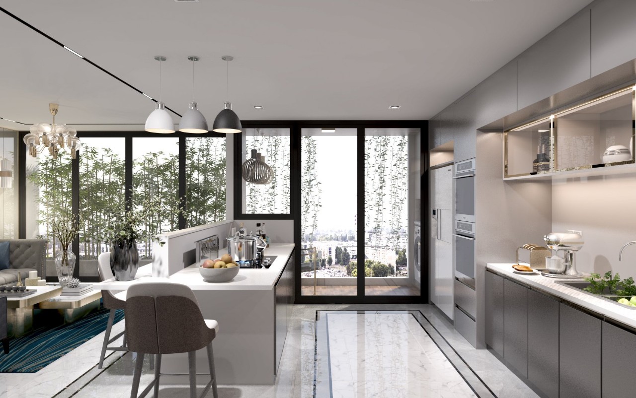 Kitchen The Forest Gem Apartment Binh Thanh Kitchen The Forest Gem Apartment Binh Thanh