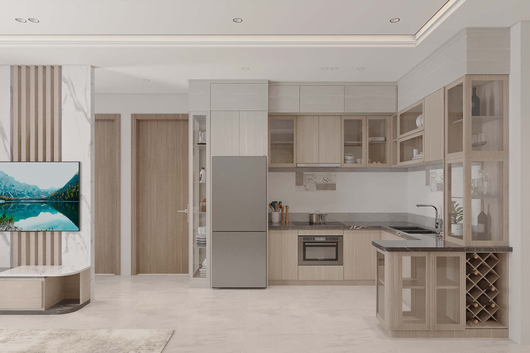 Green Melody Apartment Kitchen Green Melody Apartment Kitchen