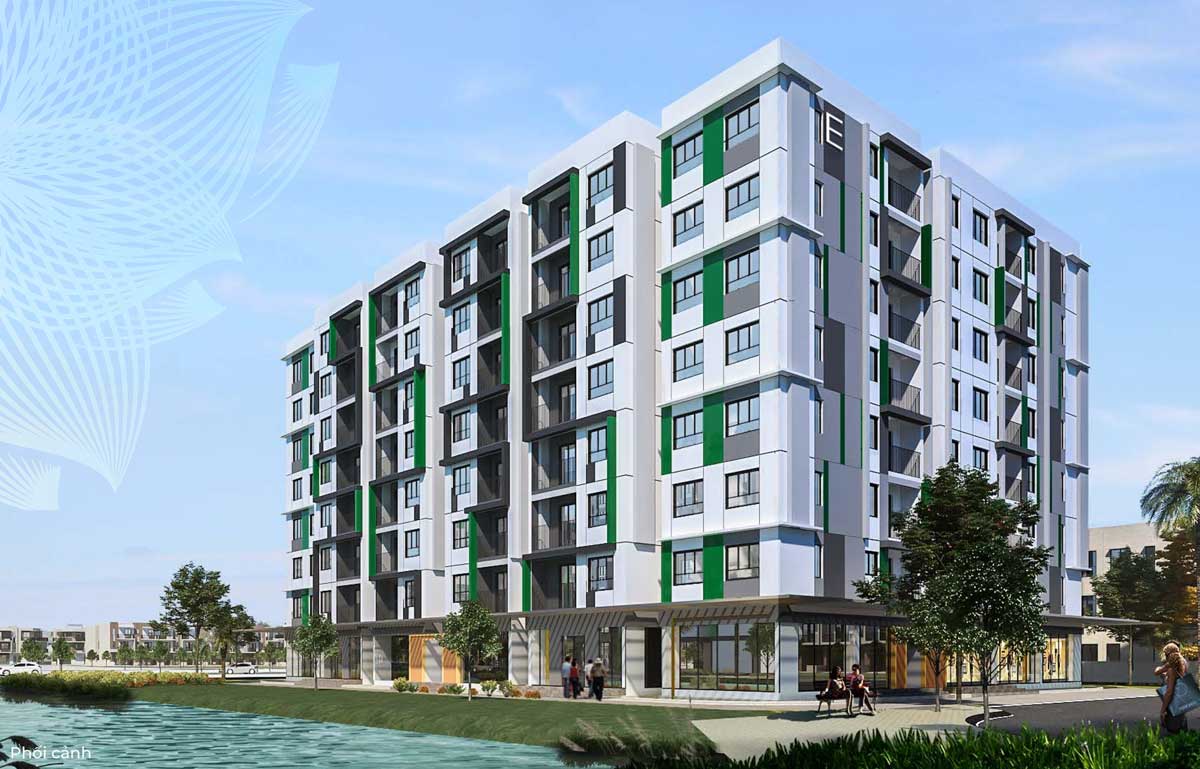 Perspective of Block E of Dragon E-Home Social Housing Apartment Project, District 9