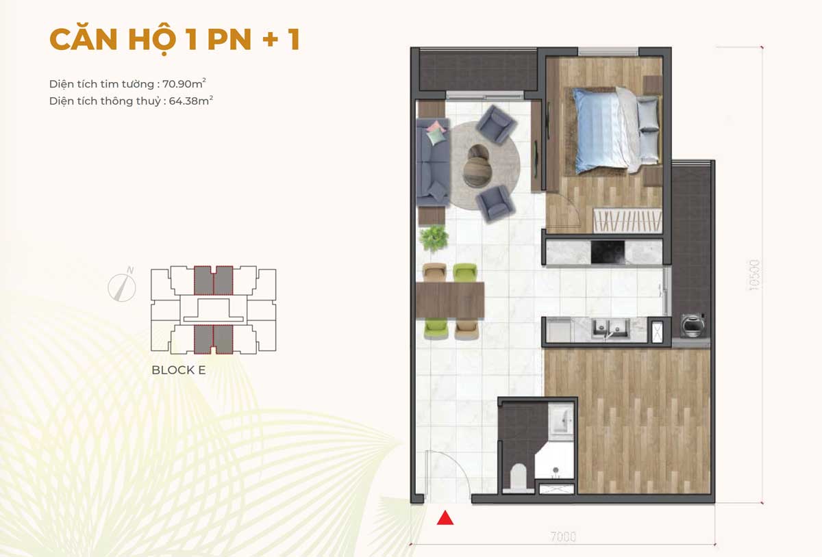 Can ho 1PN Nha o xa hoi Du an chung cu Dragon E Home moi nhat - DRAGON E-HOME
