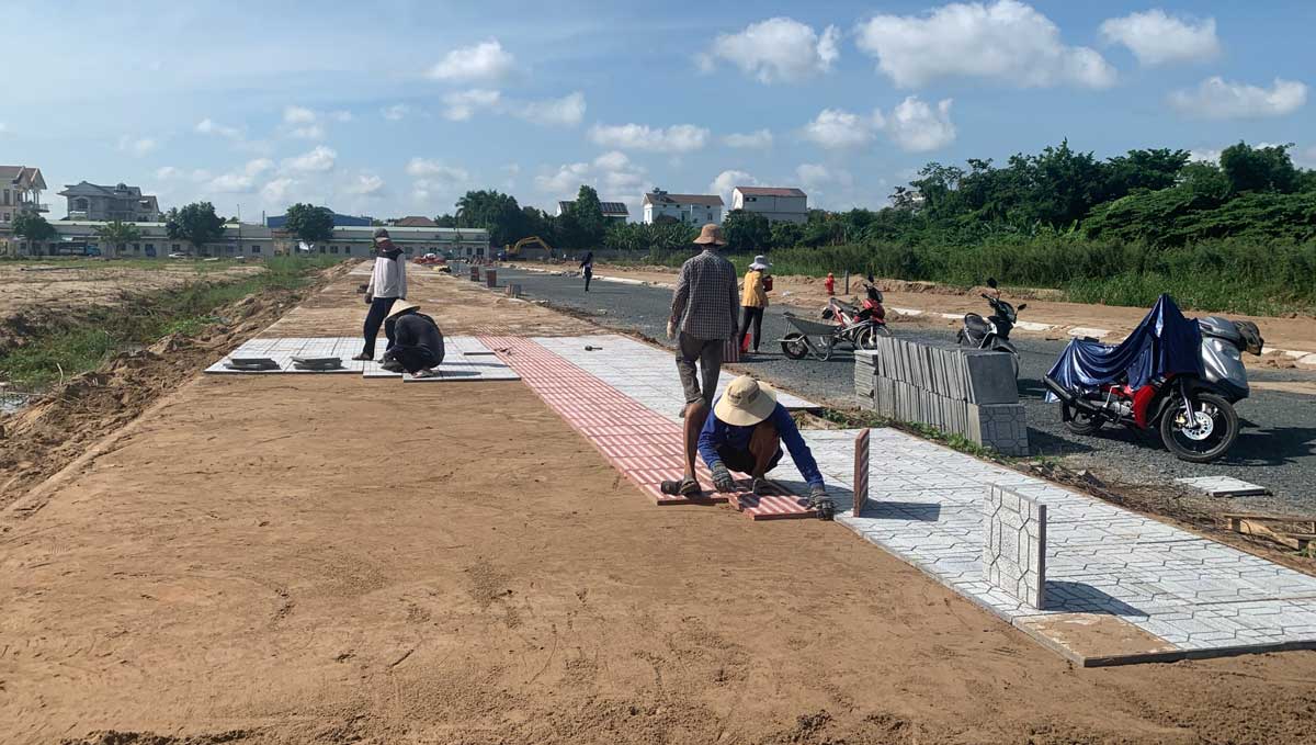cap nhat tien do thi cong con khuong diamond city thang 6 nam 2021 - Cồn Khương Diamond City