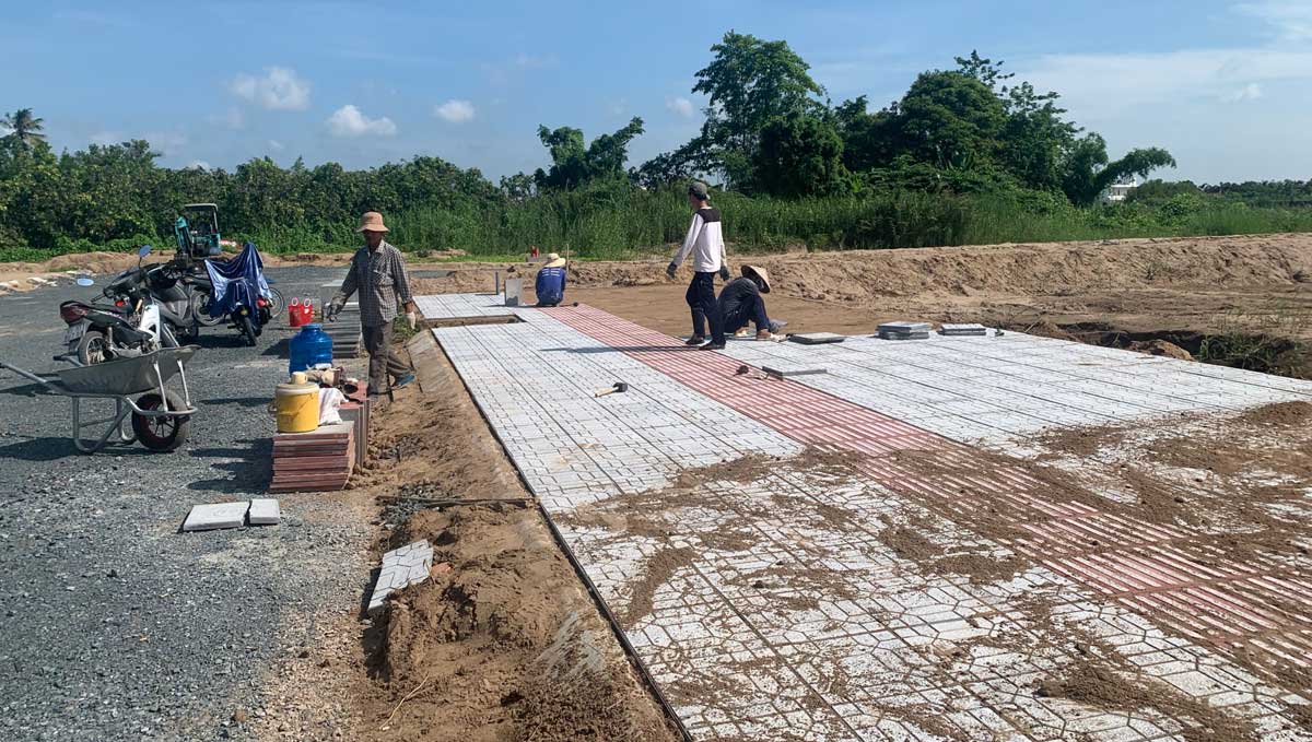 cap nhat tien do thi cong du an con khuong diamond city thang 6 nam 2021 - Cồn Khương Diamond City