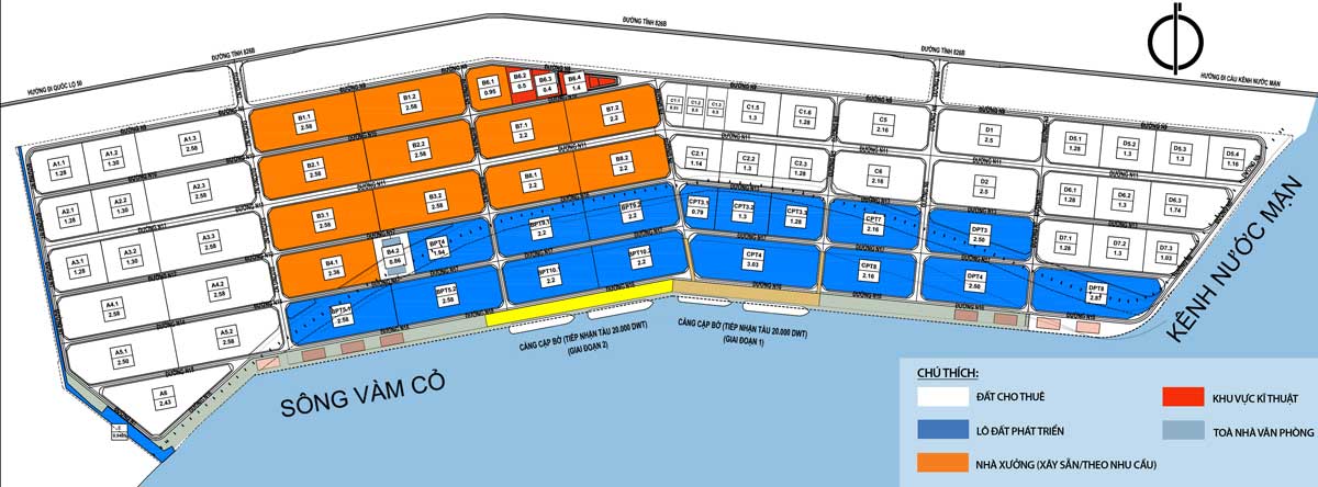 Land for rent in Phuoc Dong Port Industrial Park