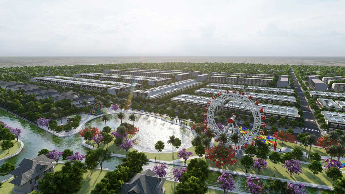 Cong vien noi khu Du an Con Khuong Diamond City - Cồn Khương Diamond City