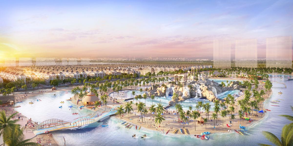 Royal Wave Park is up to 18 hectares in size. Royal Wave Park is up to 18 hectares in size.