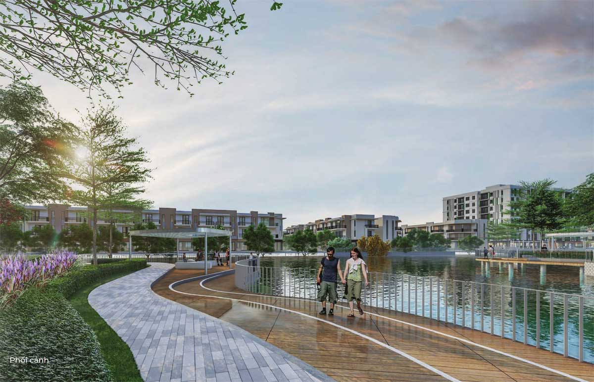 Canal jogging track at Dragon E-Home Social Housing Apartment, District 9