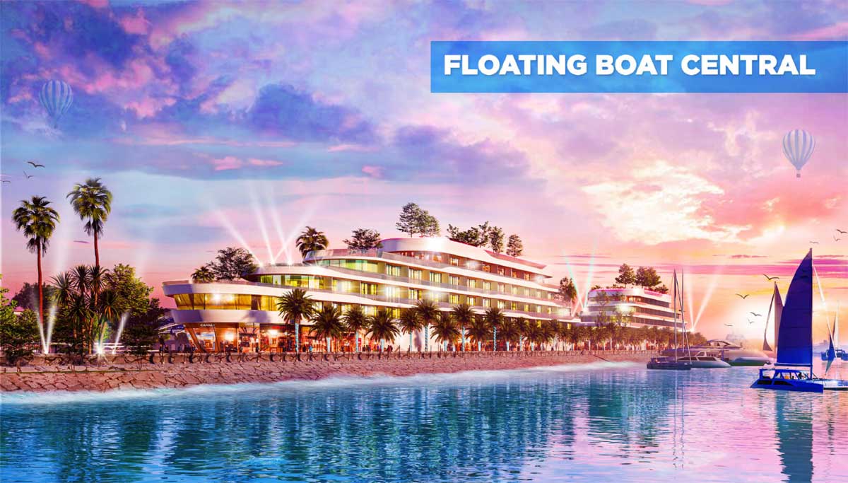 Floating Boat Central commercial area utilities at Lagi New City Project Floating Boat Central commercial area utilities at Lagi New City Project
