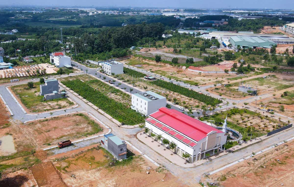 Construction progress of Green Valley City Tan Uyen Binh Duong project Construction progress of Green Valley City Tan Uyen Binh Duong project