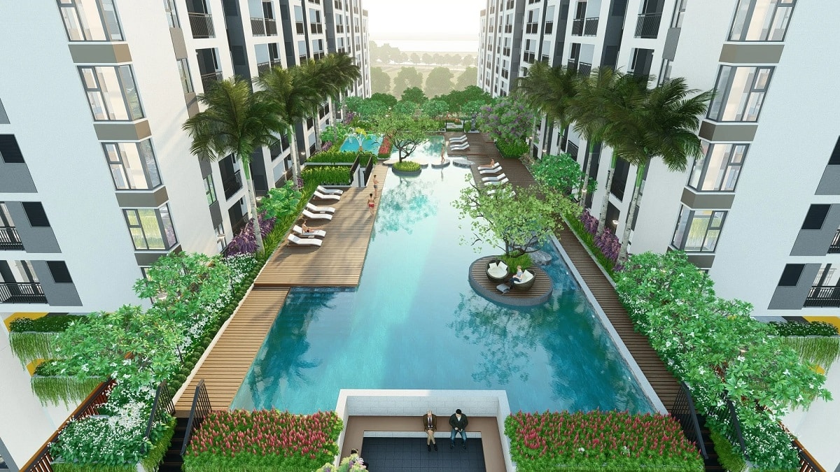 Infinity pool of Thu Thiem Green House Apartment Project