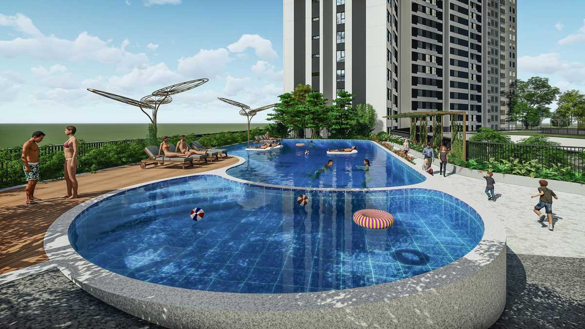 Swimming pool of The Estuary Tuyen Son Apartment Project, Da Nang