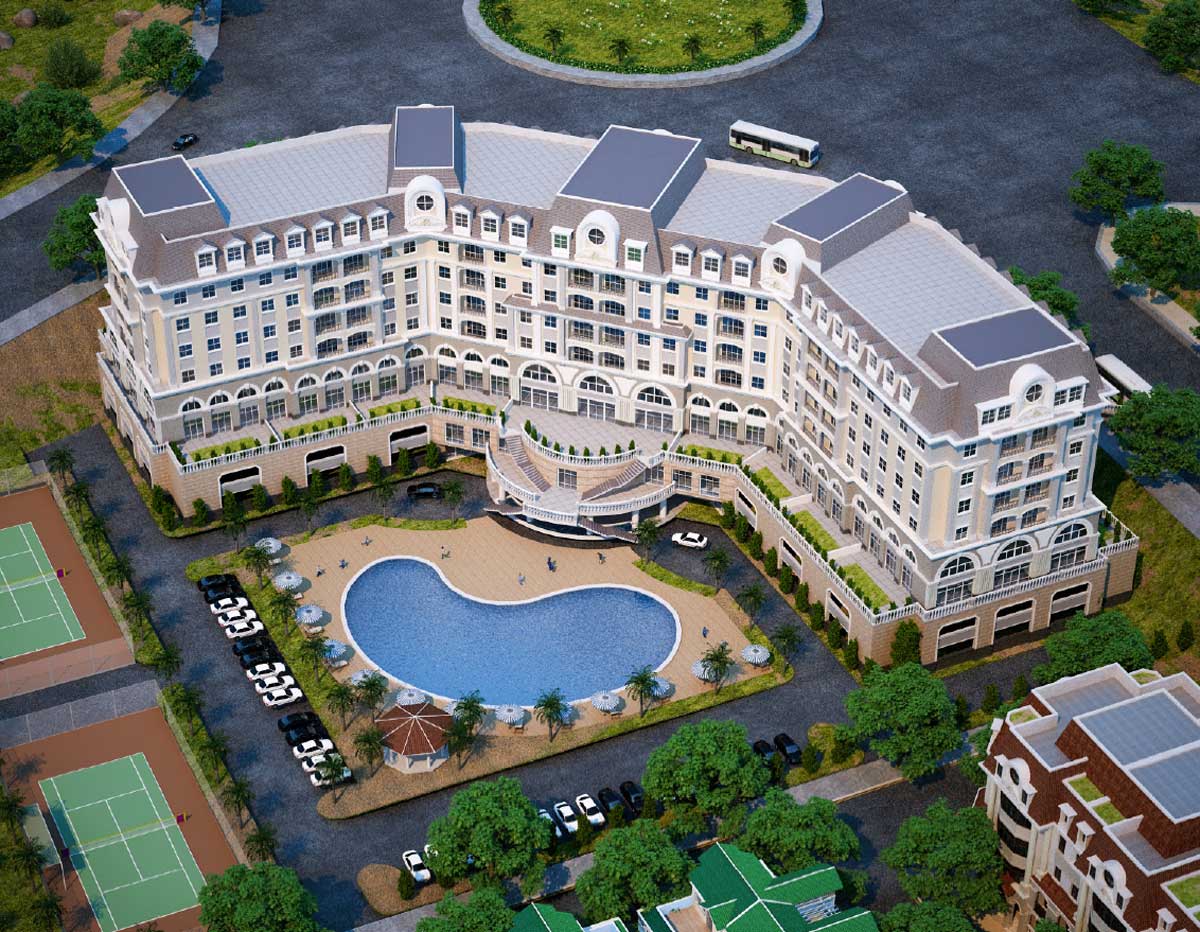 Condotel tourist hotel in Golden Bay urban area