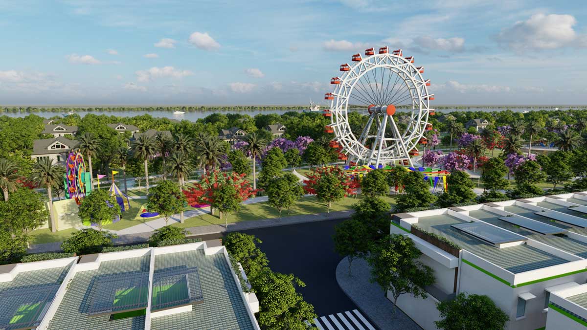 Khu cong vien cay xanh Du an Con Khuong Diamond City - Cồn Khương Diamond City