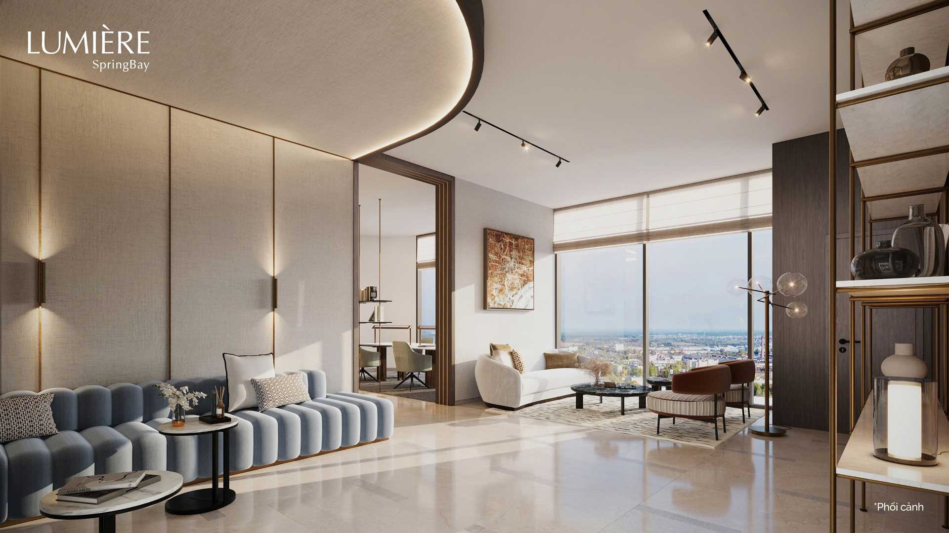 Lumiere Spring Bay apartment living room - Lumiere Spring Bay