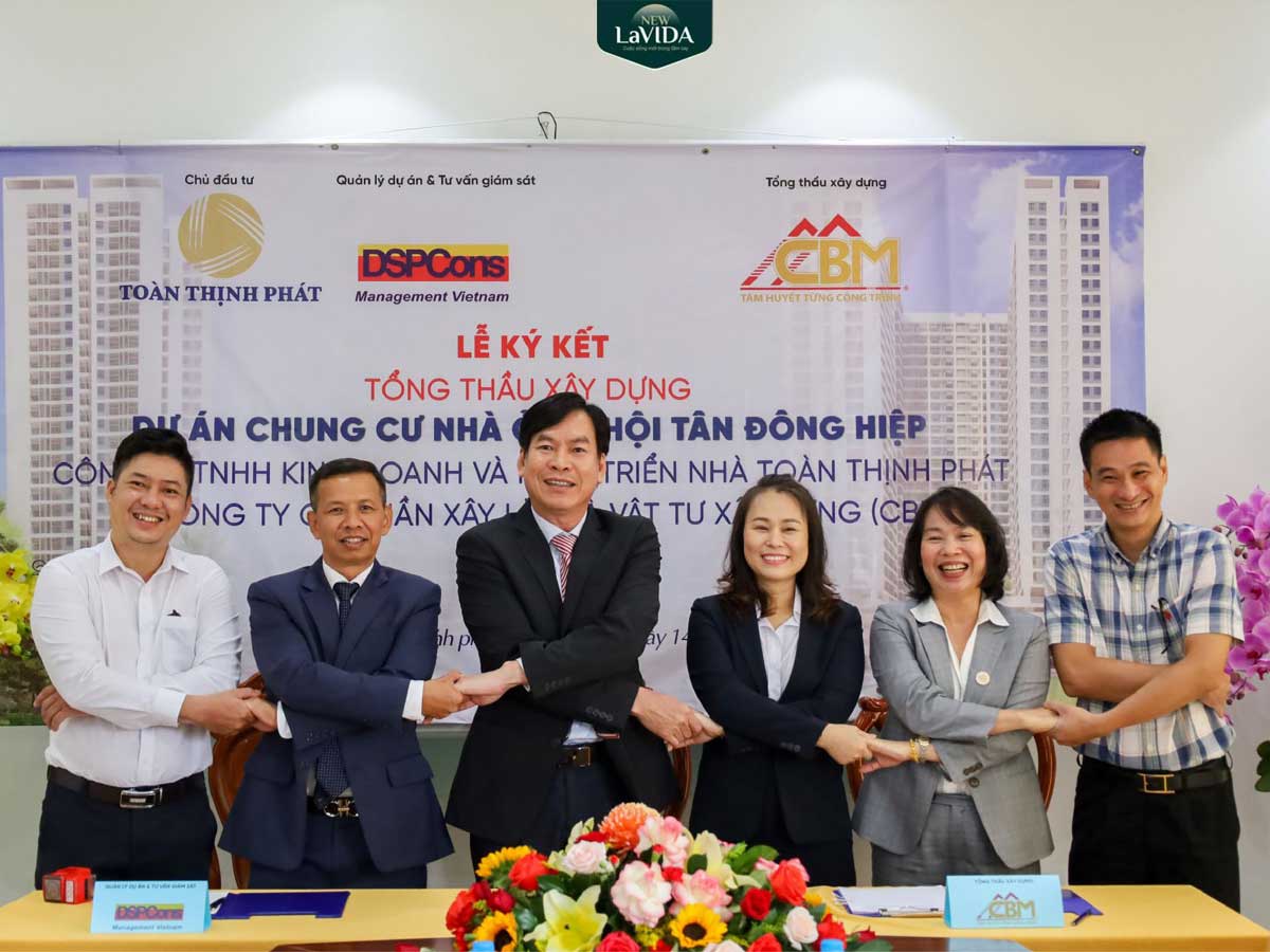 New Lavida Signing Ceremony of General Contractor for Construction of Tan Dong Hiep New Lavida Social Housing Apartment - New Lavida