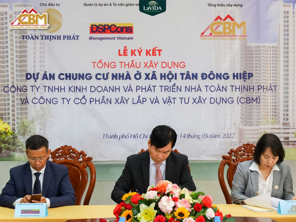 New Lavida Signing of the General Contract of Construction of the Apartment Building of Tan Dong Hiep Xa Hoi New Lavida - New Lavida