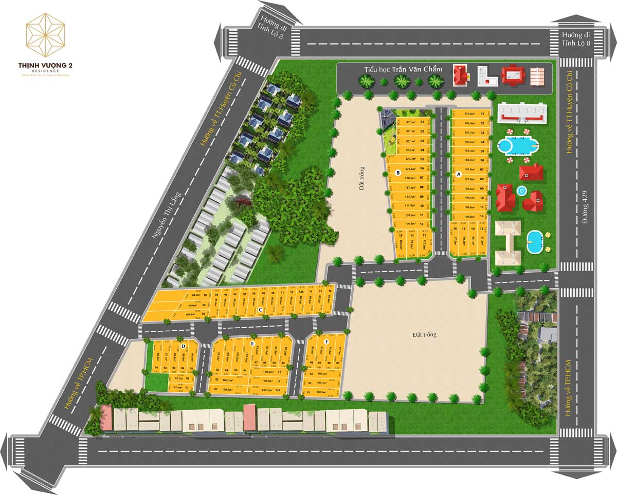 Floor plan of Thinh Vuong 2 Residence Cu Chi Residential Area
