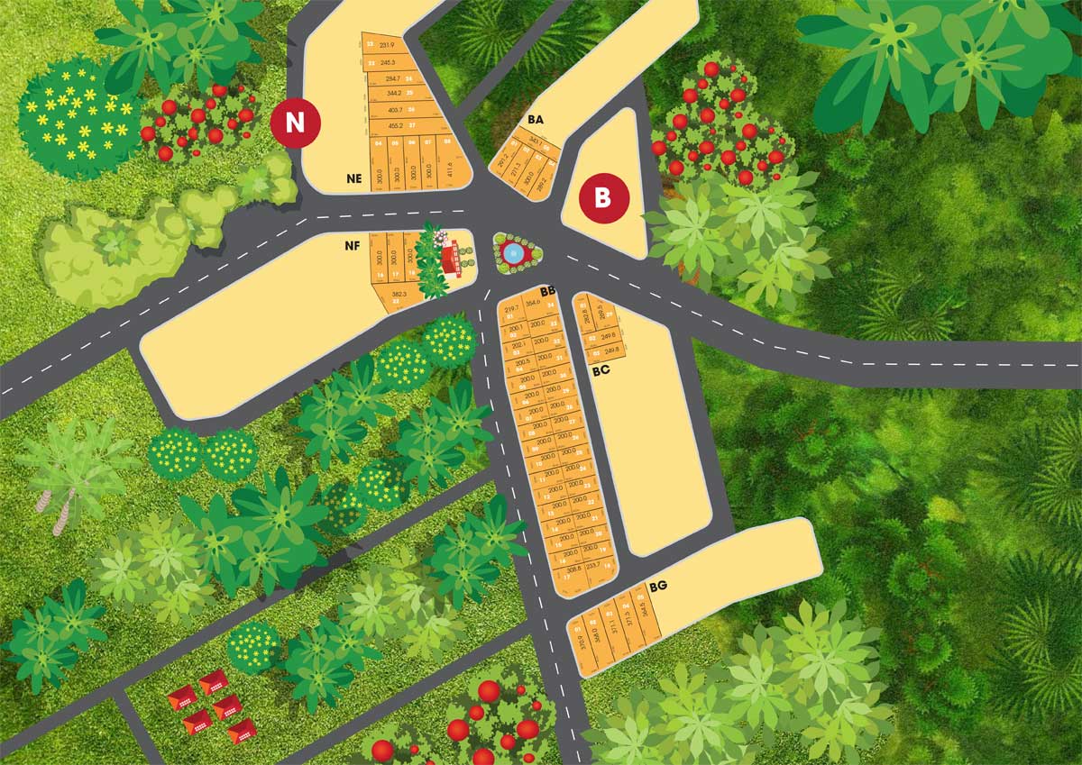 Floor plan of Area 1 of La Melodie Eco-Village Bao Loc