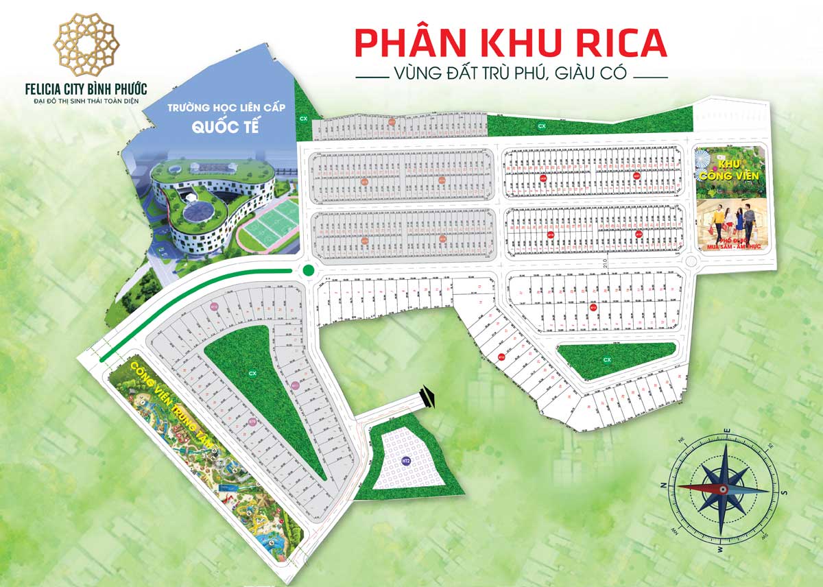 Rica subdivision plan Felicia City Binh Phuoc project