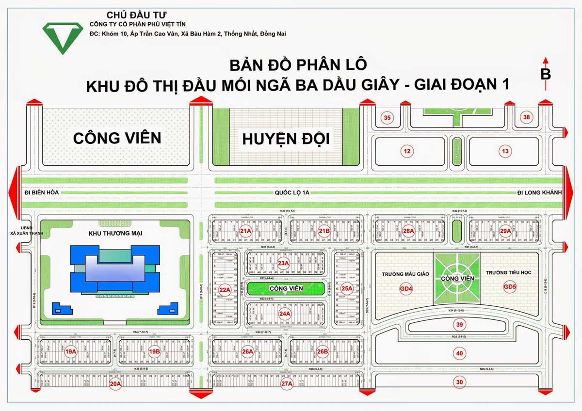 Dau Giay Center City Project Layout