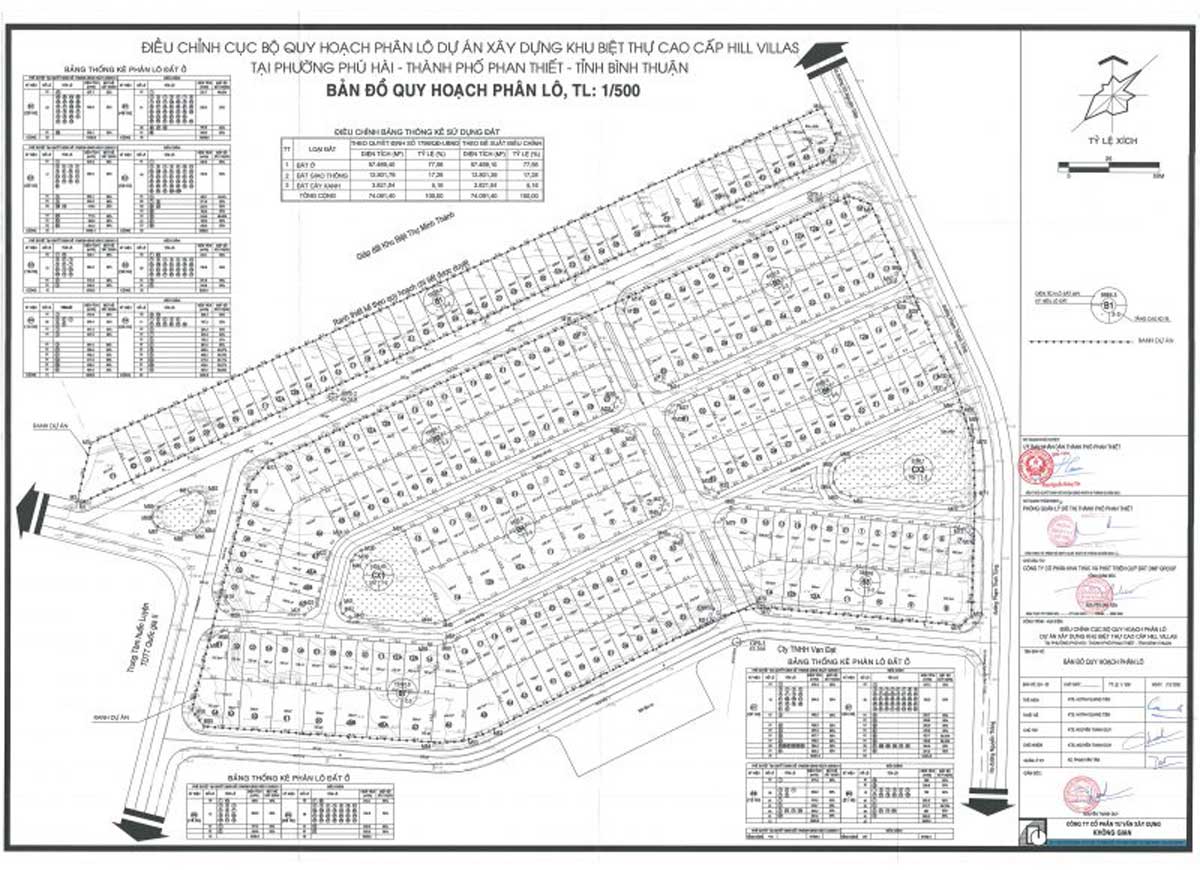 Detailed floor plan 1/500 Hill Villas Mui Ne Phan Thiet Project Detailed floor plan 1/500 Hill Villas Mui Ne Phan Thiet Project