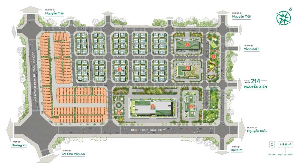 Lot layout of Legacy Garden Thanh Xuan Hanoi project Lot layout of Legacy Garden Thanh Xuan Hanoi project