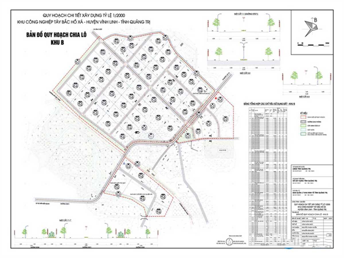 Floor plan of Area B, Northwest Industrial Park Project, Ho Xa, Quang Tri Floor plan of Area B, Northwest Industrial Park Project, Ho Xa, Quang Tri