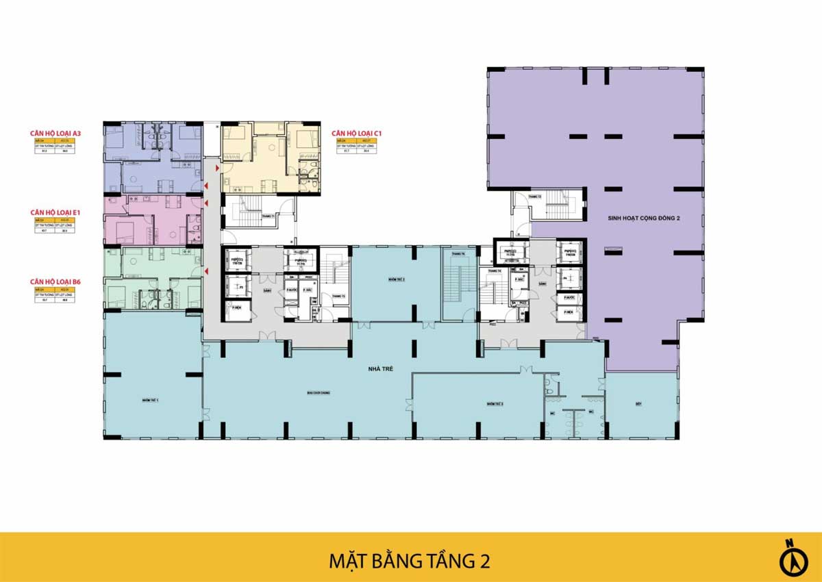 Floor Plan of 2nd Floor of Bcons Polaris Apartment Project Le Trong Tan Di An Binh Duong Floor Plan of 2nd Floor of Bcons Polaris Apartment Project Le Trong Tan Di An Binh Duong