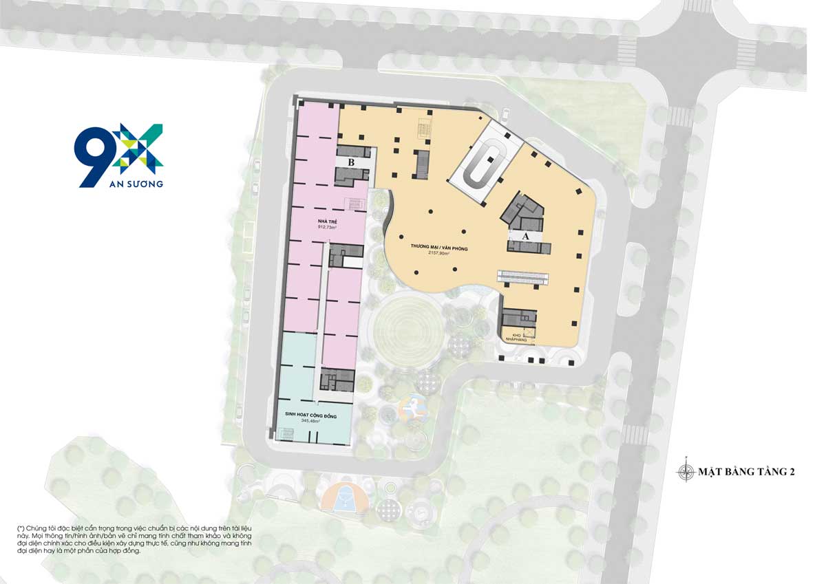 Floor Plan of 2nd Floor of 9X An Suong Hoc Mon Apartment Project Floor Plan of 2nd Floor of 9X An Suong Hoc Mon Apartment Project