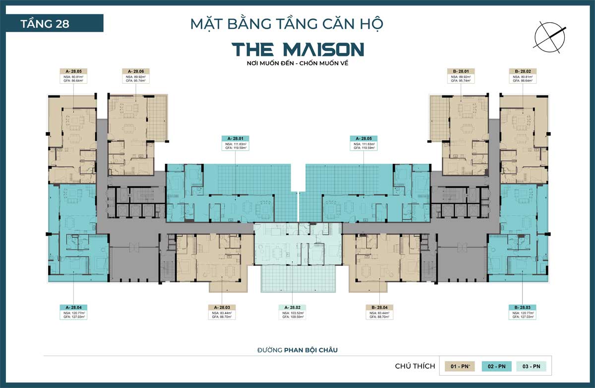 Floor Plan of 28th Floor of The Maison Binh Duong Project Floor Plan of 28th Floor of The Maison Binh Duong Project