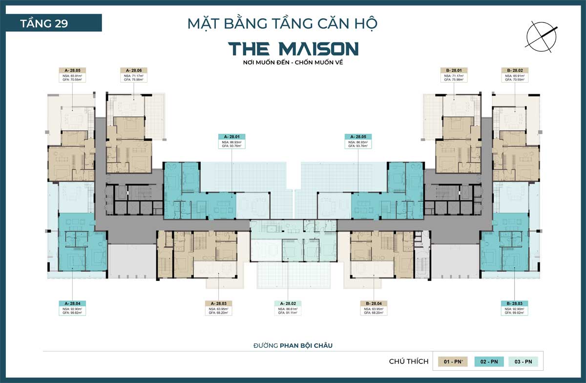 Floor Plan of 29th Floor of The Maison Binh Duong Project Floor Plan of 29th Floor of The Maison Binh Duong Project