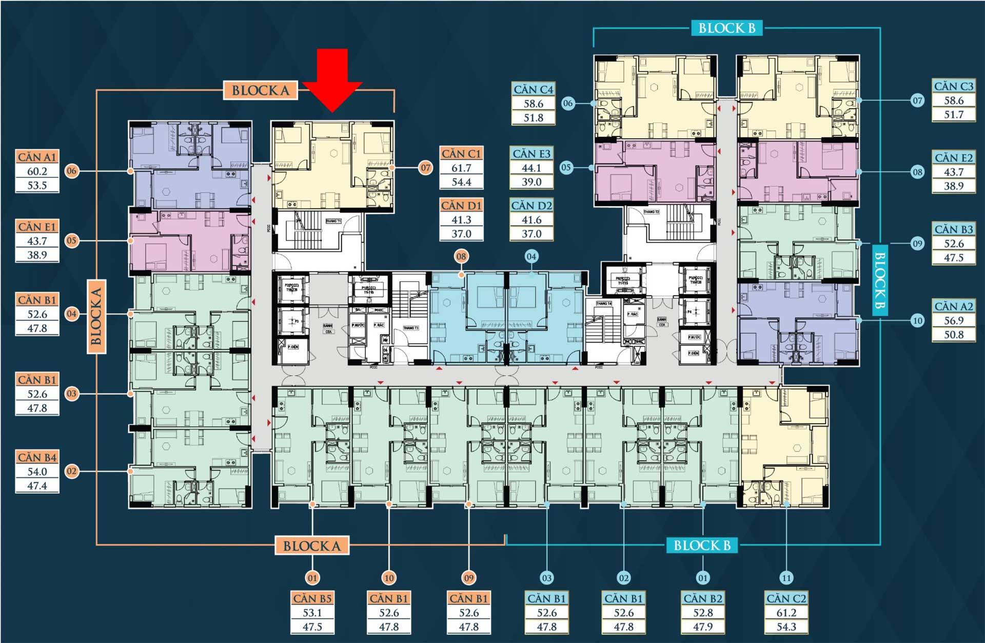 Typical Floor Plan 3-26 of Bcons Polaris Apartment Project Le Trong Tan Di An Binh Duong Typical Floor Plan 3-26 of Bcons Polaris Apartment Project Le Trong Tan Di An Binh Duong