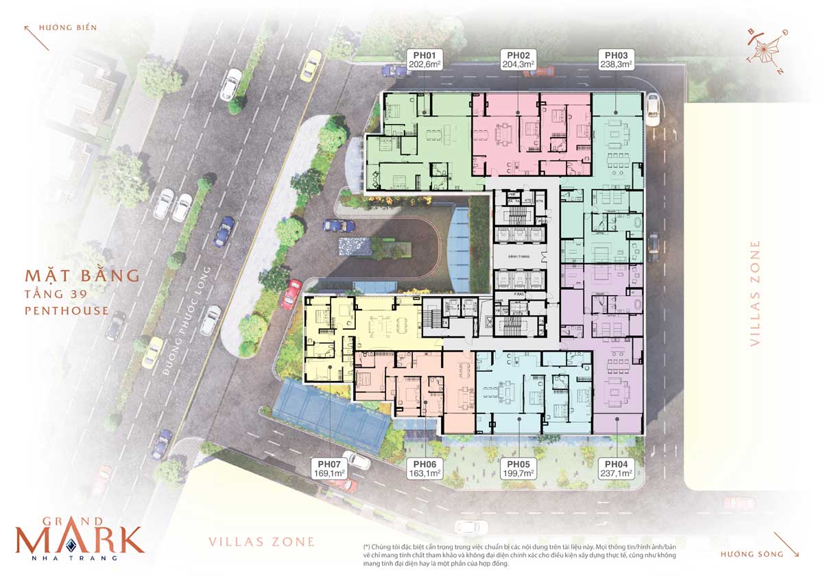 Floor Plan of 39th Floor of Grand Mark Nha Trang Project Floor Plan of 39th Floor of Grand Mark Nha Trang Project