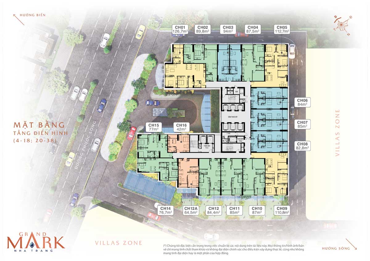 Typical Floor Plan of Grand Mark Nha Trang Project Typical Floor Plan of Grand Mark Nha Trang Project