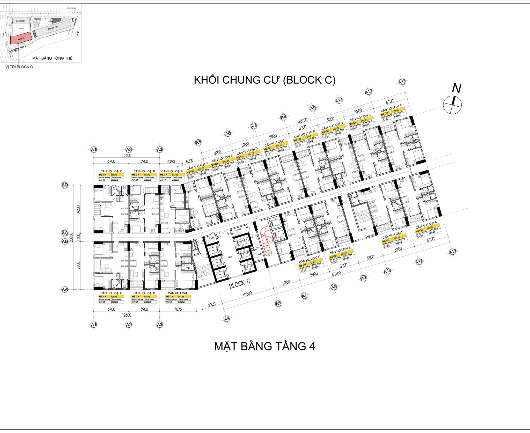 Floor Plan of 4th Floor of Bcons Solary Project