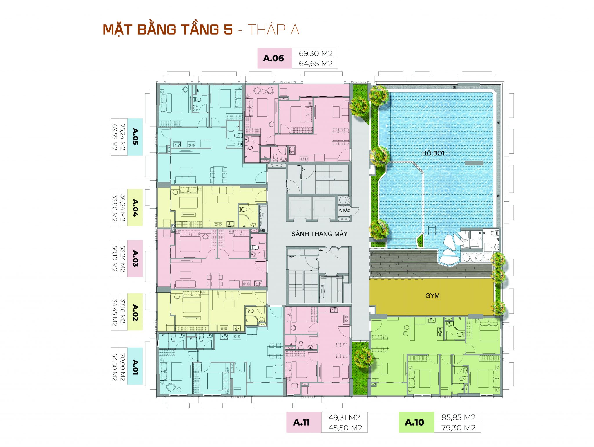 Floor plan of Cara River Park Apartment Project Can Tho Floor plan of Cara River Park Apartment Project Can Tho