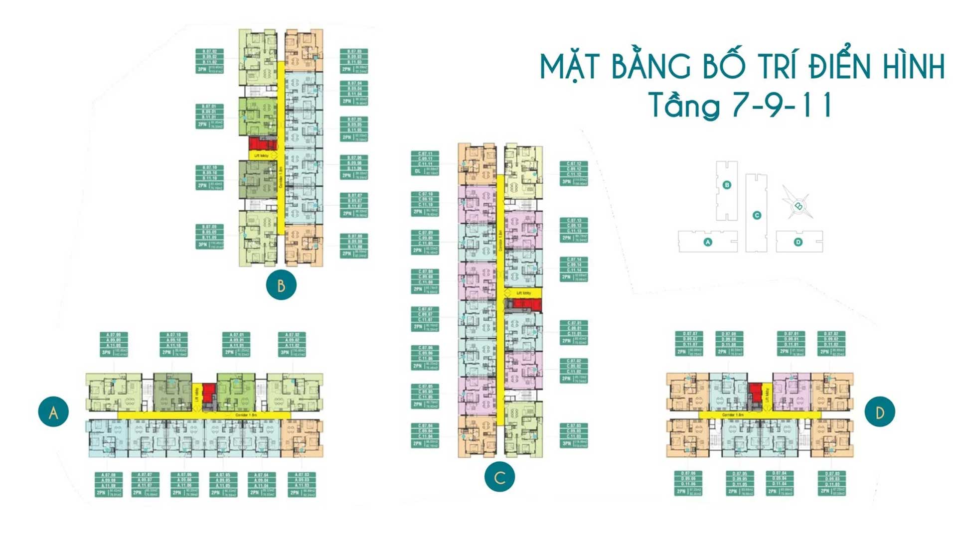 Typical Floor Plan of Fiato Uptown Thu Duc Project