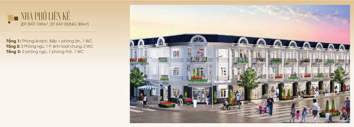 Floor plan of townhouses in STC Long Thanh - STC Long Thanh