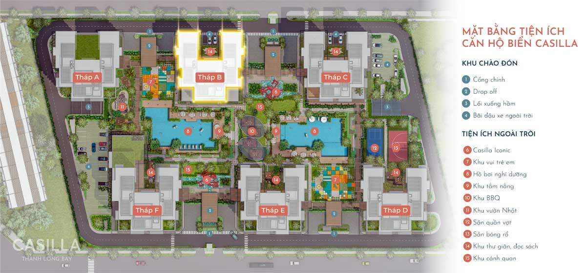 Floor plan of internal facilities of Casilla Thanh Long Bay Apartment Floor plan of internal facilities of Casilla Thanh Long Bay Apartment
