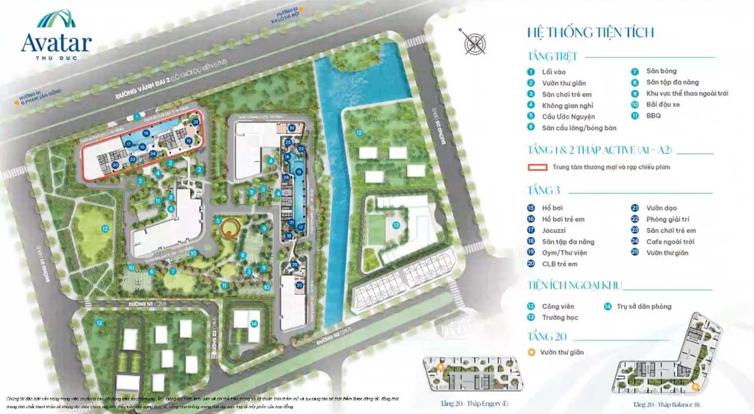 Floor Plan of Amenities of Avatar Thu Duc Apartment Project Floor Plan of Amenities of Avatar Thu Duc Apartment Project
