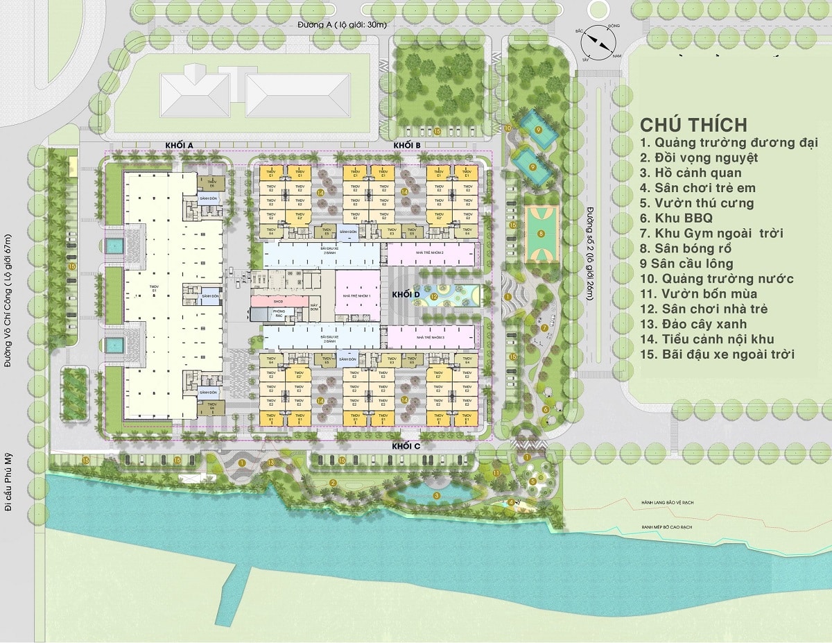 Overall Plan of Thu Thiem Green House Apartment Project, District 2