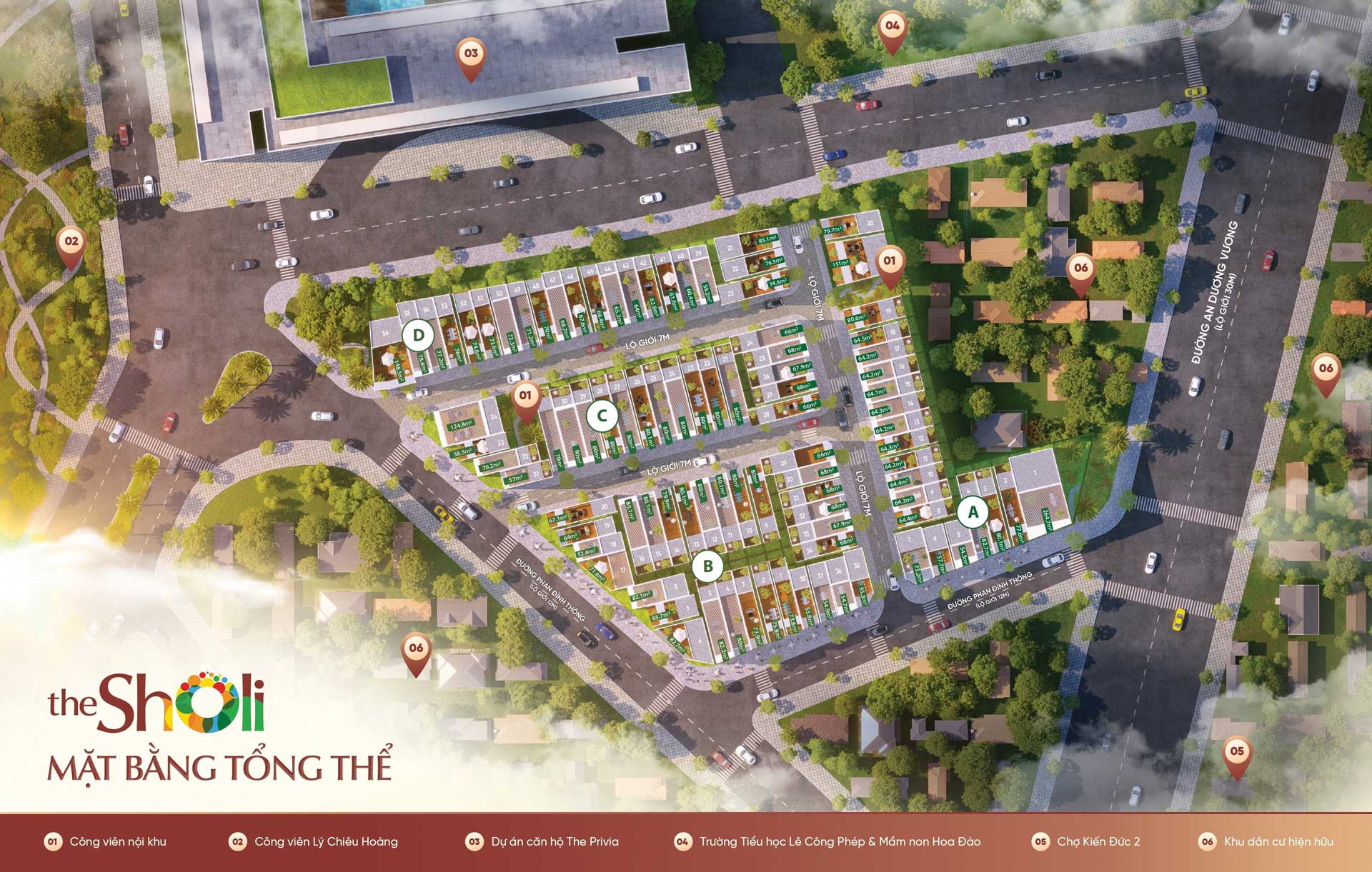 Mặt bằng Dự án Nhà phố The Sholi Bình Tân Mặt bằng Dự án Nhà phố The Sholi Bình Tân