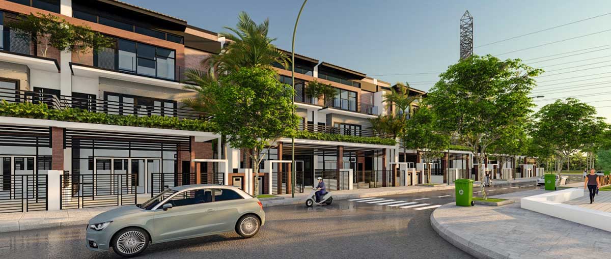 Townhouse Green Sailing Town Long An Project