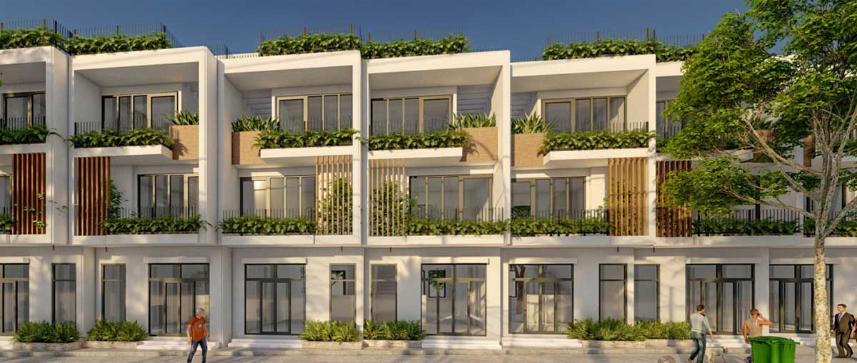 Townhouses Green Sailing Town Long An Project