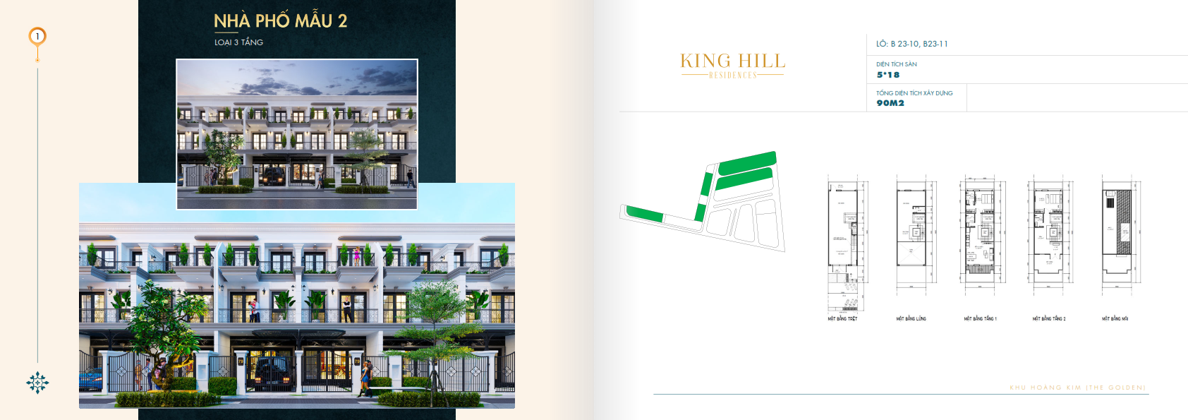 Model townhouse 2 type 3 floors King Hill Residences Project Model townhouse 2 type 3 floors King Hill Residences Project