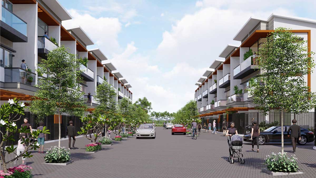 Perspective of Townhouses of Tan Thai Thinh Commercial Residential Area Project