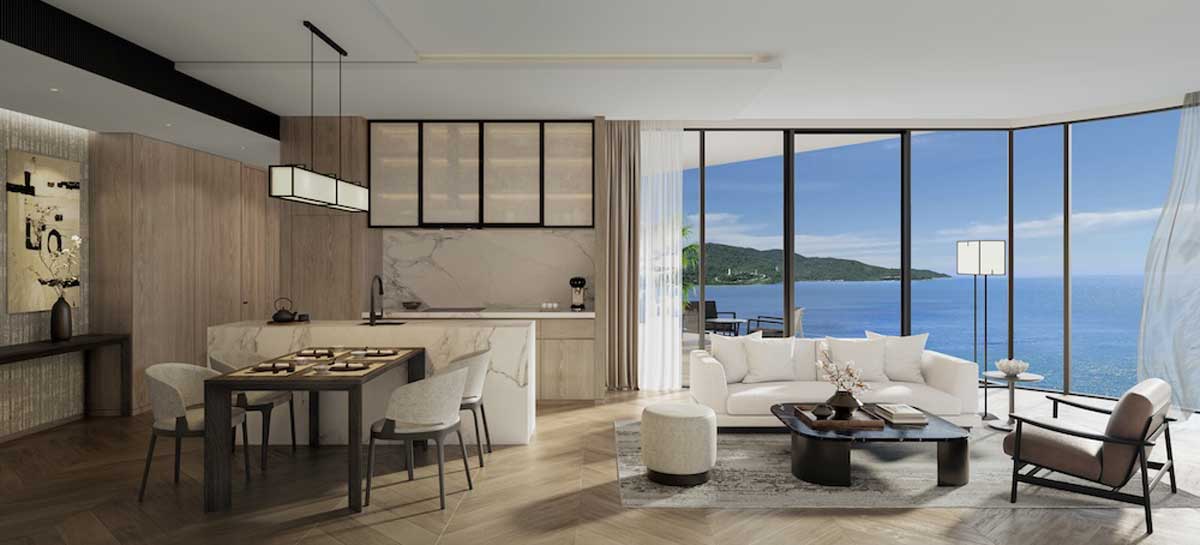 Nobu Danang apartment living room - Nobu Danang