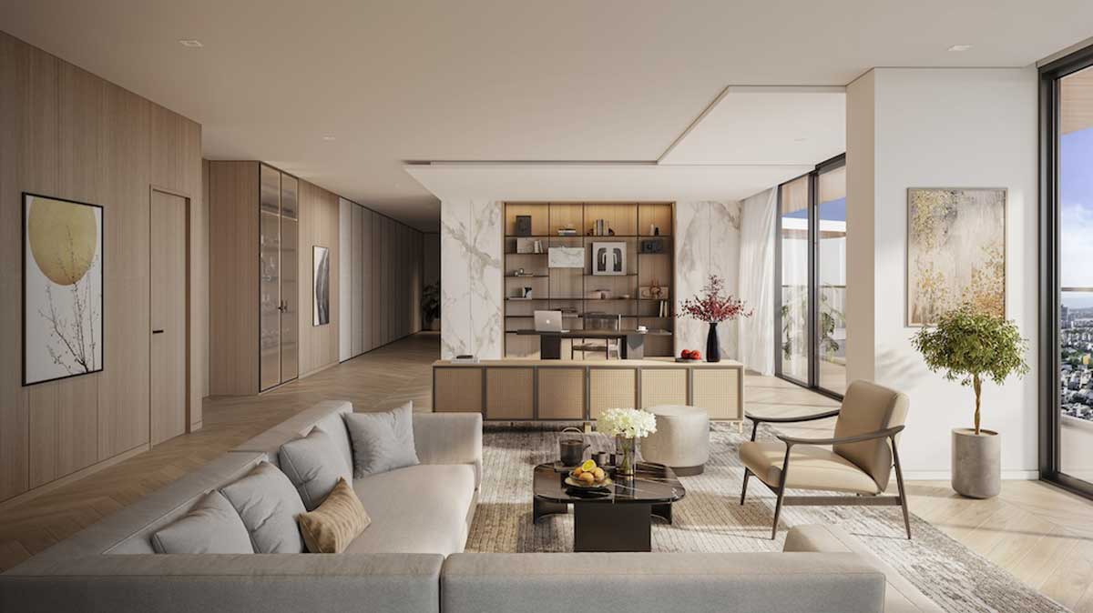 Nobu Danang apartment project living room - Nobu Danang