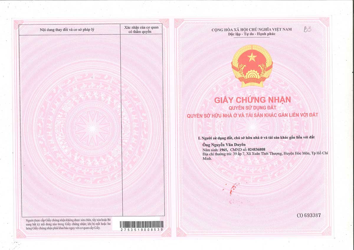 Land lot number B03 Thinh Vuong 2 Residence residential area - Thinh Vuong 2 Residence residential area Cu Chi