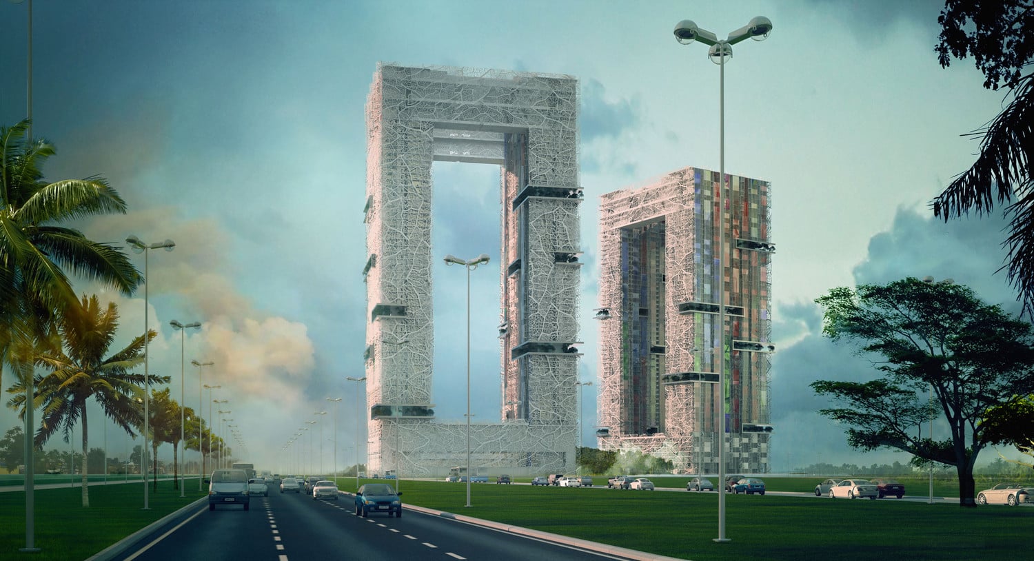 Perspective of The Siamese Towers Mai Chi Tho District 2 Project
