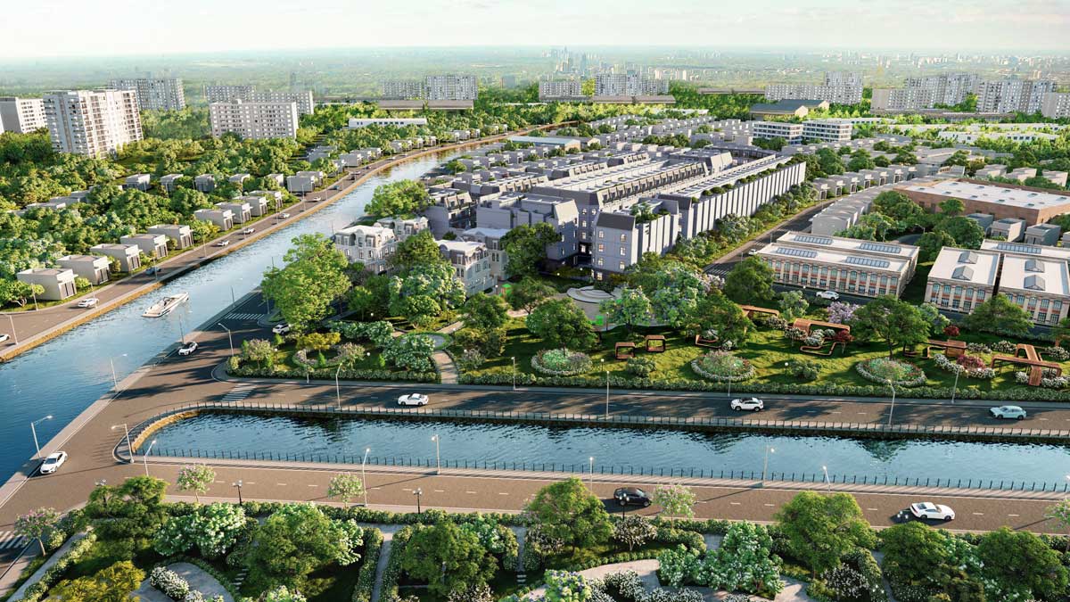 Perspective of The Sol Residence Townhouse Project District 12